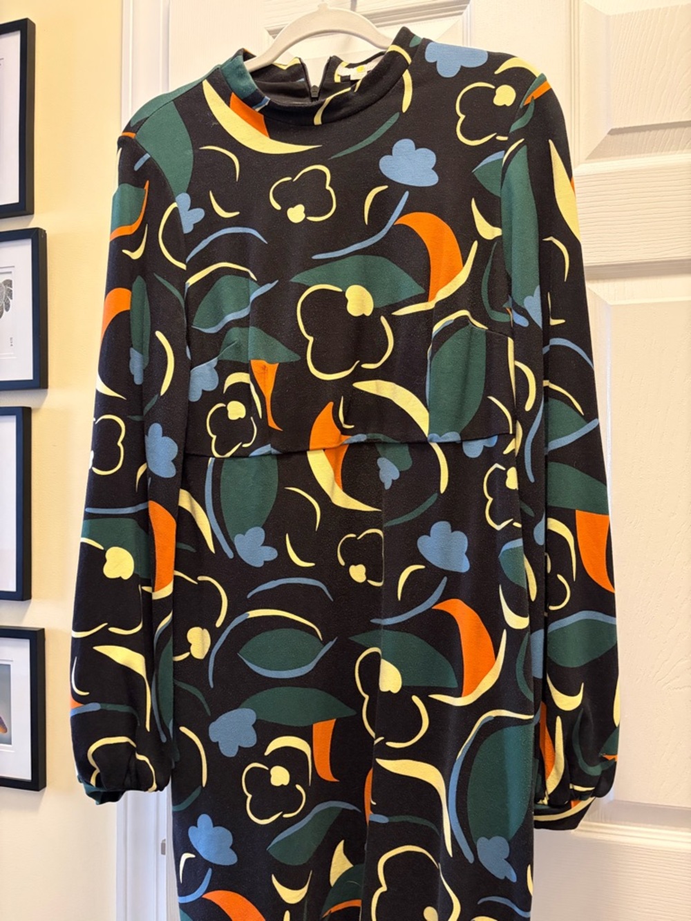 Modern  Jersey midnight dress with mock collar